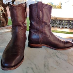 Men's brown ranch road boots